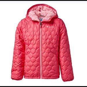 Girls Columbia Bella Plush Pink Jacket Size 10/12 (M)